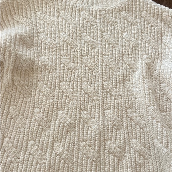J. Crew Cream Cable-Knit Mock Neck Sweater - Picture 2 of 4